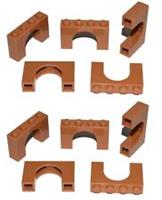LEGO ARCH 4x2 (2x4) x10 pieces # LIGHT BROWN # bridge window wall castle