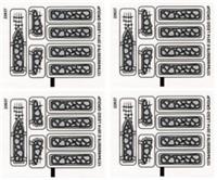 LEGO Stickers Sheet (x4) stone rock wall from set 70126 legends of chima