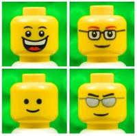 Lego Male Yellow HEADS [x4] for minifigures boy man beard mustache # NEW # 4p10*