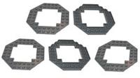 LEGO Large Plates Octagonal with cutout DARK STONE GREY # 10x10 # pack of 5 #