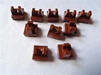 NEW LEGO REDDISH BROWN 1 x 1 MODIFIED TILE WITH CLIP x 10 PART 2555 LOT 2
