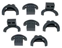 😀 LEGO 8 x MUDGUARD dark grey NEW for city car van wheels wheel arch 😀