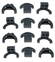 £ LEGO 12 x MUDGUARD dark grey NEW for city car van wheels wheel arch £