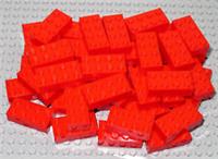 LEGO Bricks  2x4 x 50 pcs - Red - Brand New - Part.no. 3001