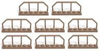 LEGO DARK TAN fence barrier 1x6 (pack of 8) police bars city road construction