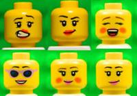 Lego HEADS for minifigures [pack of 6] girl princess woman female lips #E