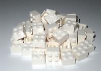 LEGO Bricks 2x2 x 50 pcs - White - NEW - parts no 3003