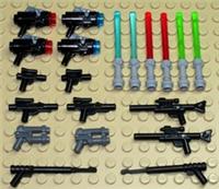 Lego Star Wars Minifigures 20pcs Blasters,Lightsaber, Weapons,Guns - New