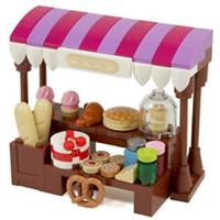 Market Stall Bakery | Cake Bread shop | Custom kit made with real LEGO Bricks