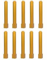 LEGO bricks round 1x1x6 (pack of 10) PEARL GOLD pillar column walls castle *