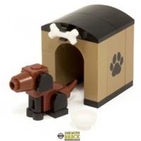 Dog & Dog House Kennel | Kit Made With Real LEGO