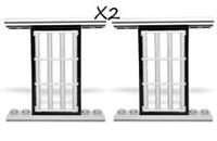 LEGO Sliding Door with Rails barred gate 1x4x6 castle prison police jail bars