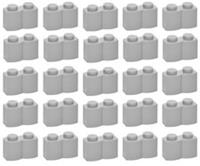 LEGO bricks LOG modified 1x2 (pack of x25) # LIGHT GREY wall house