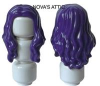 Long purple hair for minifigure girl female princess New
