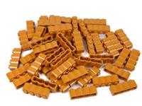😀 LEGO bricks LOG modified 1x4 (pack of x25) DARK TAN / FLESH wall house 😀