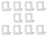 😀 LEGO Window (pack x10) arched small LIGHT GREY 2x2 Harry Potter Castle House