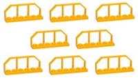 😀 LEGO Yellow Fence Barrier [Pack x8] bars city road construction [*]