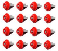 😀 LEGO 16x Small Red Train Wheels with 1x2 Axles Wheel