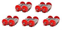 😀 LEGO 20x Small Red Train Wheels with 5x Micro Chassis Axles Wheel
