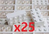 £ LEGO Bricks 2x4 - White - Brand New - Part.no. 3001 [pack x25]