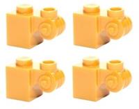 😀 LEGO Bricks 1x1 (set x4) Pearl Gold Ornamental Decorative Scroll castle A