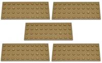 😀 LEGO Large Plate 4x10 DARK TAN # pack of 5 # flat baseplate 10x4 minecraft A