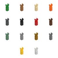 [LEGO] HOLDER 3.2 W/TUBE 3.2 HOLE (Design ID: 44873) (Pack of 5) (NEW)
