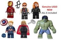 LEGO ALL 6 Avengers Hulk + Loki + Thor + Black Widow + IronMan + Captain America