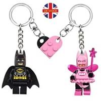 Exclusive Pink Fairy Batman Lego Keychain Valentine's Day Couple Gifts 2025 UK