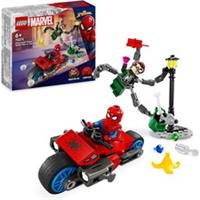 Lego Marvel 76275 Motorcycle Chase Spider-Man Vs Doc Ock Building Toy & Shooter