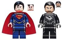 LEGO Superman AND General Zod minifigures from set 76002