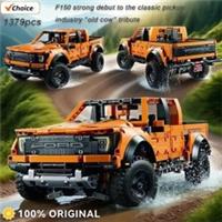 1379Pcs Technical Ford Raptor F150 Pickup Truck Sports Car Building Blocks Kid