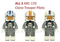 LEGO ALL 3 x ARC-170 Clone Trooper Pilots (Captain Jag Odd Ball) from set 75402