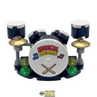 Drum Kit | Band Stage Drum Kit & Microphone | Kit Made With Real LEGO