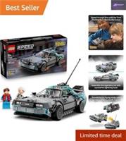 Authentic Back to the Future Time Machine Model Kit - 357 Pieces & 2 Minifigures
