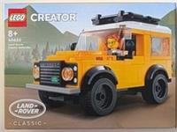 LEGO CREATOR 40650 Land Rover Defender Complete Set 8+ Yellow Classic Box