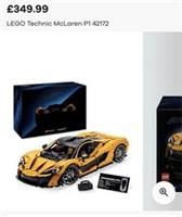 LEGO Technic McLaren P1 Racing Car Model Kit Building Set (age 18+)