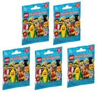 😀 LEGO Series 17 Minifigures 71018 NEW Lot x5 Sealed Packs 100% UNSEARCHED