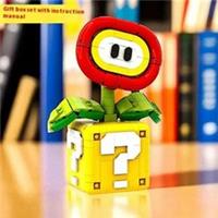 Super Mario Fire Flower Plant Building Block Set Game Model Brick Toys 349pcsVie