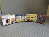 5 x Lego Brickheadz Sets 40621 40619 40627 40628 40728 NEW&SEALED