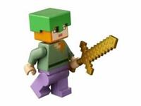 Lego Minecraft Alex Green Helmet min089 + Sword *NEW* From Set 21164 unassembled