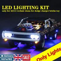 UK LED Light Lighting Kit For LEGO Technic 42111 Doms For Dodge Charger Car Toy