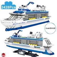 2428Pcs Cruise Liner Ship Model Building Blocks (Boat, Creative, Ocean Vessels)