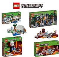 Lego Minecraft Sets - 21142/21143/21147/21130 Nether Portal/Railway & More - NEW