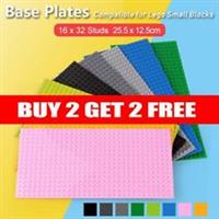 Baseplate Base Plates Building Blocks 16 x 32 Dots Compatible for LEGO Boards