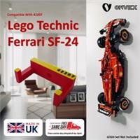 ONVEX Wall mount LEGO Technic Cars Ferrari SF-24 F1 Car 42207 Holder Bracket