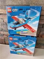 Lego City 60323 Stunt Plane x 2.  NEW.