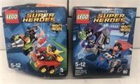 Lego 2 x DC Mighty Micros SUPERMAN vs BIZZARO, ROBIN vs BANE 76062 76068