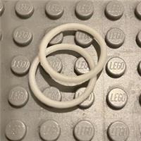 2x White Replacement Rubber Elastic Bands O Ring s for Lego Technic Tiny Mini