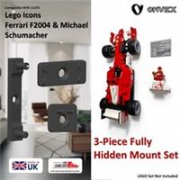 ONVEX 3-Piece Fully Hidden Mount Set Lego 11375 Ferrari F2004 & Schumach Bracket